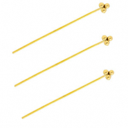 BY31® Stainless steel findings headpins with spheres 35mm Gold