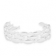 Stainless steel bracelets bangle fish Silver