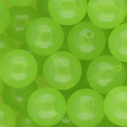 18 mm DQ&reg; acrylic beads shiny Light Green
