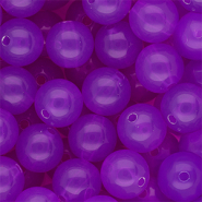 14 mm DQ&reg; acrylic beads shiny Purple