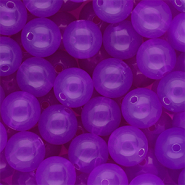 12 mm DQ&reg; acrylic beads shiny Purple