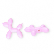 Acrylic beads shiny balloon&nbsp;dog Pastel Lilac