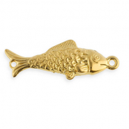 Stainless steel findings connector fish Gold