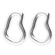BY31&reg; Stainless steel earrings / earpin irregular Silver