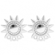 BY31&reg; Stainless Steel findings earrings&nbsp;/&nbsp;earpins sun with 3 loops Silver