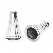 Stainless steel findings end cap cone 11mm Silver
