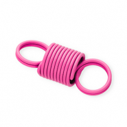 Colourful jewellery findings coil spring connector Dark Pink