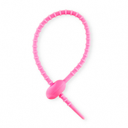 Colourful jewellery findings silicone zip tie Neon Pink