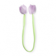 Statement charms tulip shiny Light Green-Lilac