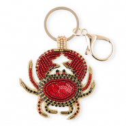 Keychain crab Gold-Red-Black
