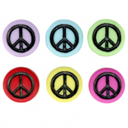 Acrylic letter beads peace Multicolour-Black