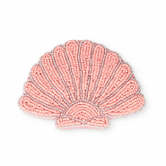 Purse shell Silverlined Transparent-Salmon Pink
