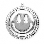 BY31® Stainless steel charms smiley Silver