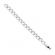 BY31® Stainless Steel findings extension chain set fish Silver