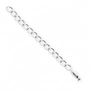 BY31® Stainless Steel findings extension chain set fish Silver