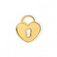 Stainless steel charms heart Gold