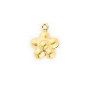 Stainless steel charms flower Gold