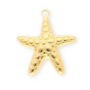 Stainless steel charms starfish Gold