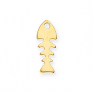Stainless steel charms fishbone Gold