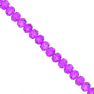 Top faceted beads 6x5mm disc Grape Purple
