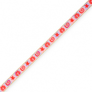 BY31® Ribbon tekst sealife Light Pink-Powder Blue-Poppy Red-Gold