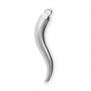 Stainless steel charms Italian horn Silver