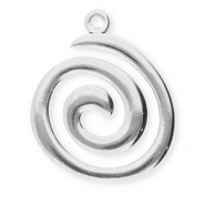 Stainless steel charms spiral Silver