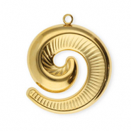 Stainless steel charms spiral Gold