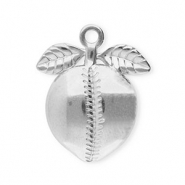 Stainless steel charms peach Silver