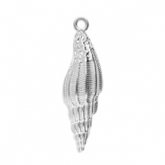 Stainless steel charms shell Silver
