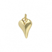 Brass TQ metal charms heart Gold