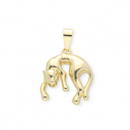 Brass TQ metal charms tiger Gold