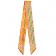 Bandana scarf with rhombus Light Orange-Light Pink-Light Brown