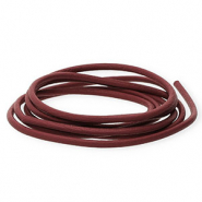 DQ leather round 2mm Winery Brown