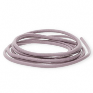 DQ leather round 2mm Vintage Pink