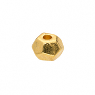 DQ European metal beads hexagon Gold (Nickelfree)