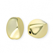 Acrylic beads oval Gold