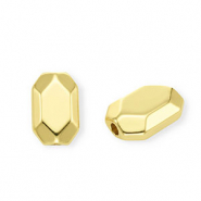 Acrylic beads octagon Gold