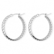 Stainless steel earrings&nbsp;/&nbsp;creoles snake Silver