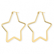 Stainless steel earrings&nbsp;/&nbsp;creoles star Gold