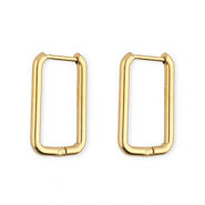 Stainless steel earrings&nbsp;/&nbsp;creoles rectangle Gold