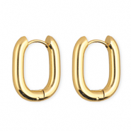 Stainless steel earrings&nbsp;/&nbsp;creoles oval Gold