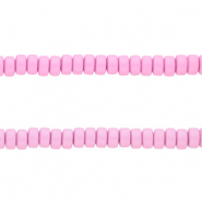 Polymer beads rondelle 7mm Azalea Pink