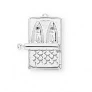 BY31&reg; Eco-brass metal charms canned sardines Silver