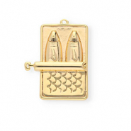 BY31&reg; Eco-brass metal charms canned sardines Gold