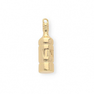 BY31&reg; Eco-brass metal charms wine bottle Gold