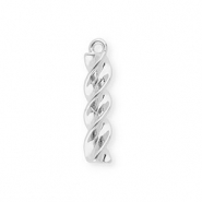 BY31&reg; Eco-brass metal charms fusilli pasta Silver