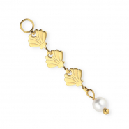 BY31® Stainless steel shell chain charms Gold-White
