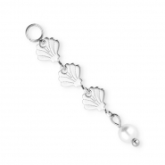 BY31® Stainless steel shell chain charms Silver-White