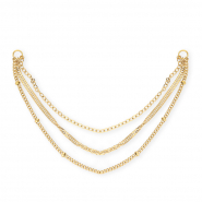 BY31® Stainless steel triple layer belcher chain charms / connector Gold
